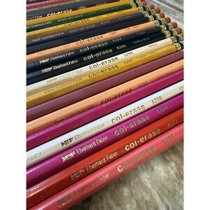 VTG Colored Pencil 57 Piece Lot Eberhard Faber Col-Erase, Colorific Erasable